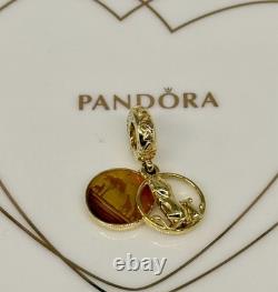 New Genuine Pandora x Disney Shine Gold Circle of Life Lion King Charm 768639C01