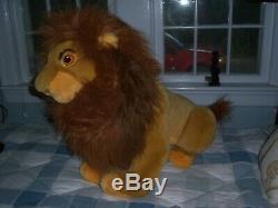 Official Disney Adult Simba Mufasa 32 Large Stuffed Plush The Lion King Toy EUC
