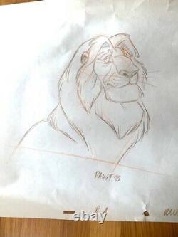 Original Disney Production Drawing from The Lion King Mufasa 37