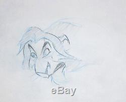 Original Walt Disney Animation Art Production Drawing from The Lion King of Scar
