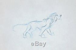 Original Walt Disney Animation Art Production Drawing of Scar from The Lion King
