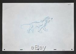 Original Walt Disney Animation Art Production Drawing of Scar from The Lion King