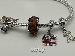 Pandora Disney Lion King Simba Timon Pumbaa Charm Set S925 ALE Authentic