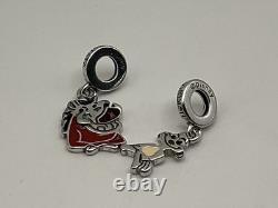 Pandora Disney Lion King Simba Timon Pumbaa Charm Set S925 ALE Authentic