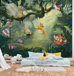Photo wallpaper for kids bedroom Lion King Disney 137x110 inch wall mural decor