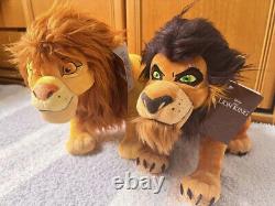 Plush Simba Scar Lion King Disney Store Tag Set from Japan 37cm 28cm