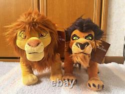 Plush Simba Scar Lion King Disney Store Tag Set from Japan 37cm 28cm