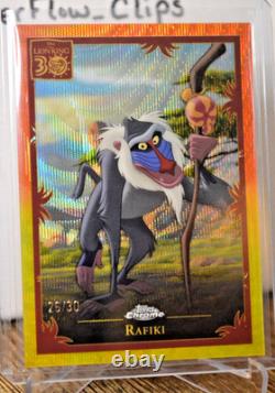 RAFIKI 2024 Topps Chrome Disney Lion King 30th? ORANGE & YELLOW WAVE /30