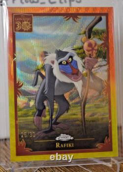 RAFIKI 2024 Topps Chrome Disney Lion King 30th? ORANGE & YELLOW WAVE /30