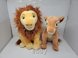 RARE 2011 Disney Store Lion King Adult Simba & Nala Large 18 Collectible Plush
