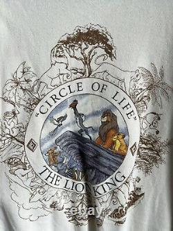 RARE 90s Disney The Lion King Circle Of Life Sweatshirt. Small mens, See Photos
