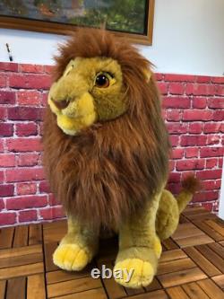 RARE DISNEY STORE THE LION KING Large MUFASA SIMBA Stuffed Plush TOY 26 Tall