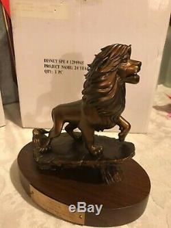 RARE! Disney Cast Member Bronze Service Award 20 Years Simba Lion King Figurine