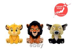 RARE Disney Lion King Simba Scar Ed 2024 Plush doll Set of 3 from JAPAN