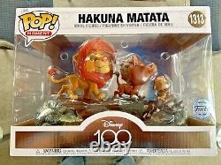 RARE HAKUNA MATATA Lion King 1313 DISNEY 100 Funko Pop Vinyl New in Mint BOX