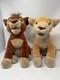 Rare Htf Kovu And Kiara 16 Sitting Plush Disney Lion King Ii Simba's Pride