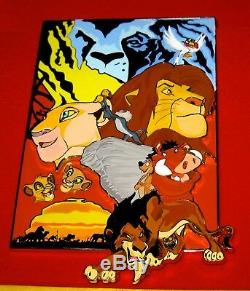 RARE LE 100 Jumbo Disney PinThe Lion King Mufasa Simba Nala Scar Circle of Life
