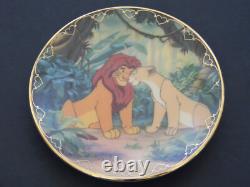Rare 2pc Braford Exchange Disney Lion King Mini Plates w Box & COA