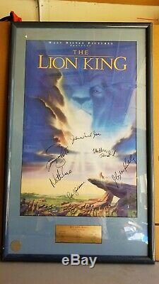 Rare Autographed Disney Lion King Poster, James Earl Jones, Matthew Broderick