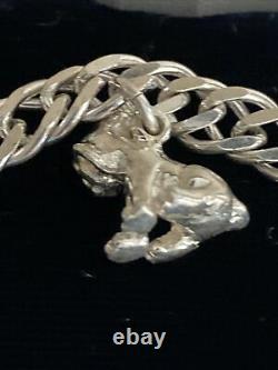 Rare DISNEY The Lion King 925 Sterling Silver 5 Charm Bracelet