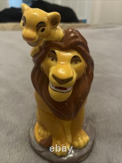 Rare Disney Lion King Mufasa And Simba Ceramic Money Box Piggy Bank