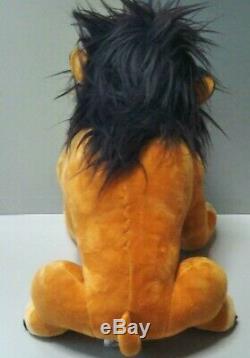 Rare! Disney Lion King Scar Plush Stuffed Animal Doll Height about 26cm Used