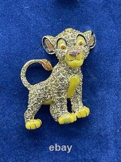 Rare Disney Swarovski Lion King Simba Brooch New