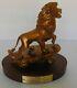 Rare Disney The Lion King Simba Bronze 20 Year Service Statue On Wooden Base