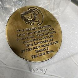 Rare Disney Watch Works The Lion King 10th Anniversary Sculpture & Watch Rafiki