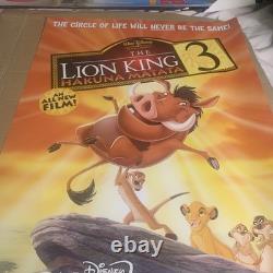 Rare Htf Disney The Lion King III Vhs Home Video Release Promo Poster