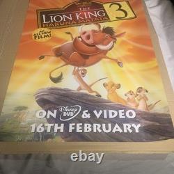 Rare Htf Disney The Lion King III Vhs Home Video Release Promo Poster