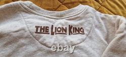 Rare Lion King Broadway Musical Embossed Sweatshirts M & L Disney Theatrical