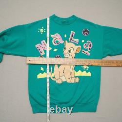 Rare Vintage 90s Disney Lion King Nala Sweatshirt Adult S / Youth XL Teal