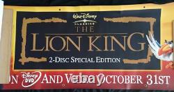 Rare Vinyl Disney Lion King Banner Promo UK For Special Edition DVD. Unused