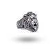 Roaring Lion King Jungle Animal Light On Forehead 925 Silver Status Ring Gift