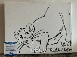 Rob Minkoff Disney's The Lion King Simba 11x14 Canvas Sketch Signed Beckett COA