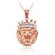 Rose Gold Lion King Charm Necklace