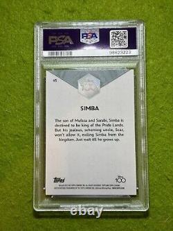 SIMBA Lion King PINK REFRACTOR # /399 PSA 9 SP CARD 2023 Topps Chrome DISNEY 100