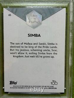 SIMBA Lion King PINK REFRACTOR # /399 PSA 9 SP CARD 2023 Topps Chrome DISNEY 100