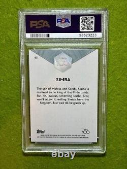 SIMBA Lion King PINK REFRACTOR # /399 PSA 9 SP CARD 2023 Topps Chrome DISNEY 100