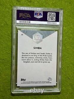 SIMBA Lion King PINK REFRACTOR # /399 PSA 9 SP CARD 2023 Topps Chrome DISNEY 100