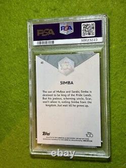 SIMBA Lion King PINK REFRACTOR # /399 PSA 9 SP CARD 2023 Topps Chrome DISNEY 100