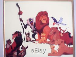 Set of 2 Lion King Framed Disney Sericel of Lion King 19 x 29