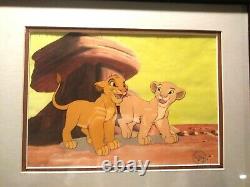 Simba And Nala Limited. Edition Disney Sericel From Lion King New, Custom Framed