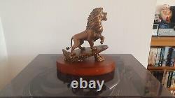 Simba Lion King Statue 20 Years Disney Service Award Bronze BOXED WITH PIN