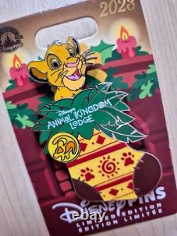 Simba Lion King Stocking Pin Animal Kingdom Lodge Disney Holiday Resort 2023