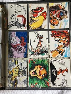 SkyBox Disney's Lion King Series 1 & 2 Trading Cards with Binder + ALL Inserts