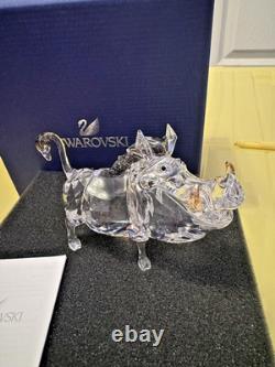 Swarovski Crystal DISNEY'S LION KING-PUMBAA Mint Condition-Original Box & Cert