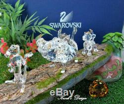 Swarovski Crystal Figurine Disney The Lion King withLog Base Display on set