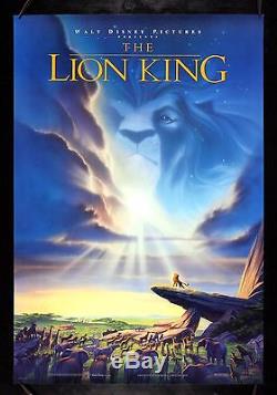 THE LION KING CineMasterpieces 1SH ORIGINAL MOVIE POSTER DS NM C9 1994 DISNEY
